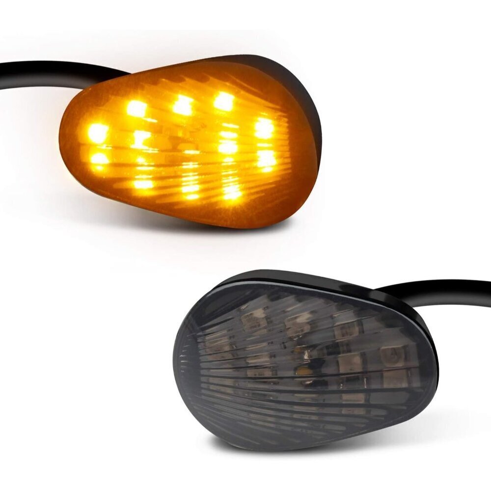Smoked Flush Mount LED Turn Signal Light Compatible with Yamaha YZF R1 R6 R6S, 1 - Picture 1 of 6
